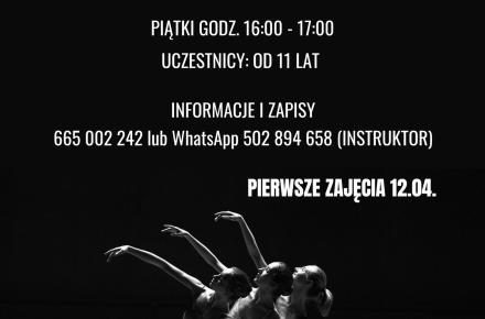 Zapraszamy wszystkich młodych pasjonatów tańca na zajęcia nowoczesnej choreografii contemporary dance! 