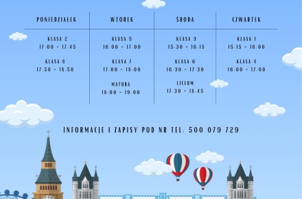 Zapraszamy na zajęcia języka angielskiego dla dzieci i młodzieży