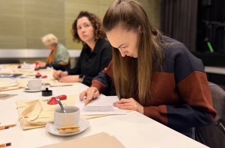 Dziś w ramach Spotkania ze sztuką zanurzyłyśmy się w magiczny świat linorytu