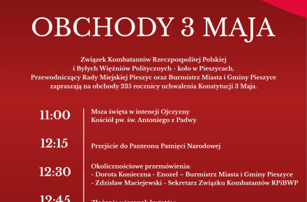 Świętujmy razem 3 Maja w Pieszycach