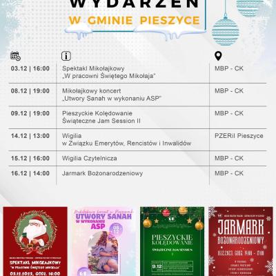 Grudzień pełen świątecznych wydarzeń, na które serdecznie Państwa zapraszamy.